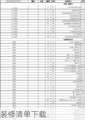 装修清单下载-第1张图片-铁甲装修网