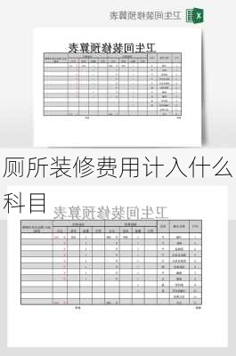 厕所装修费用计入什么科目-第3张图片-铁甲装修网