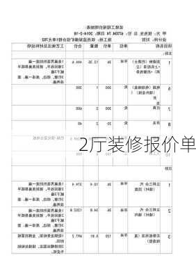 2厅装修报价单-第1张图片-铁甲装修网