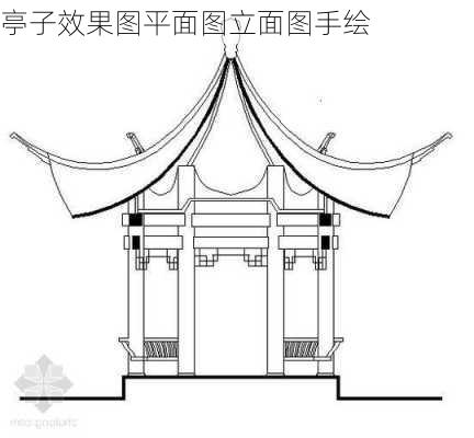 亭子效果图平面图立面图手绘-第2张图片-铁甲装修网