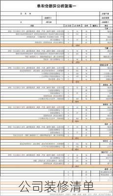 公司装修清单-第1张图片-铁甲装修网