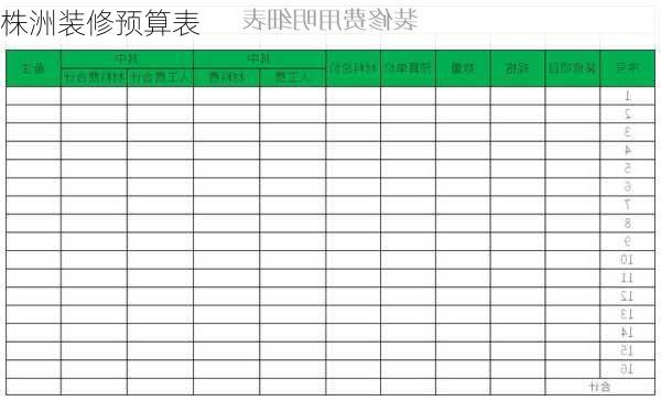 株洲装修预算表-第1张图片-铁甲装修网