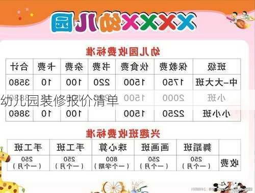 幼儿园装修报价清单-第1张图片-铁甲装修网