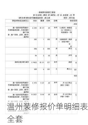 温州装修报价单明细表全套-第1张图片-铁甲装修网