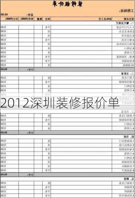 2012深圳装修报价单-第1张图片-铁甲装修网