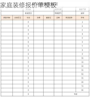 家庭装修报价单模板-第3张图片-铁甲装修网