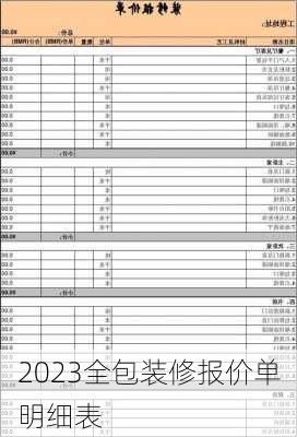 2023全包装修报价单明细表-第3张图片-铁甲装修网