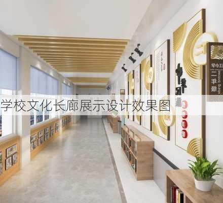 学校文化长廊展示设计效果图-第3张图片-铁甲装修网