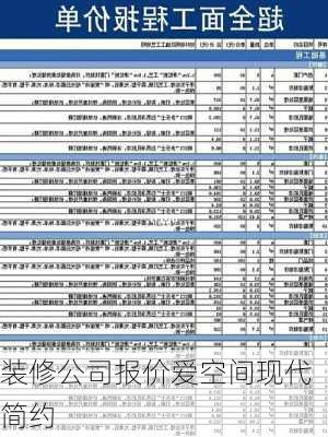 装修公司报价爱空间现代简约-第1张图片-铁甲装修网