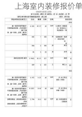 上海室内装修报价单-第1张图片-铁甲装修网