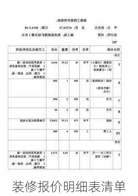 装修报价明细表清单-第3张图片-铁甲装修网