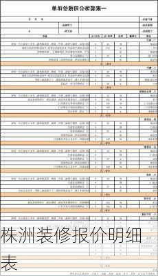 株洲装修报价明细表-第2张图片-铁甲装修网