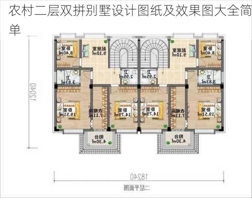 农村二层双拼别墅设计图纸及效果图大全简单-第3张图片-铁甲装修网