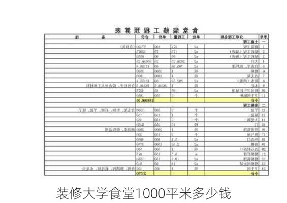 装修大学食堂1000平米多少钱-第3张图片-铁甲装修网