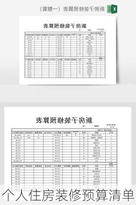 个人住房装修预算清单-第3张图片-铁甲装修网