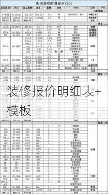 装修报价明细表+模板-第1张图片-铁甲装修网