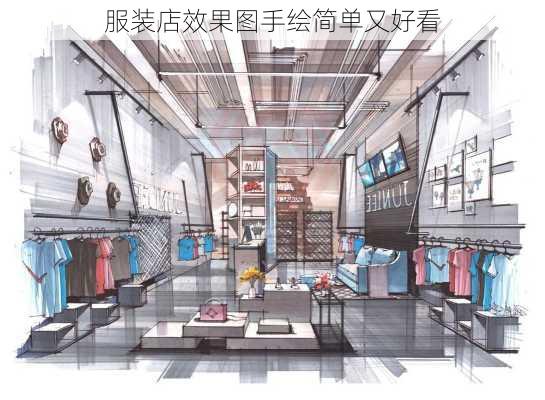 服装店效果图手绘简单又好看-第1张图片-铁甲装修网