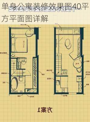 单身公寓装修效果图40平方平面图详解-第2张图片-铁甲装修网