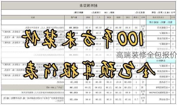 高端装修全包报价-第2张图片-铁甲装修网