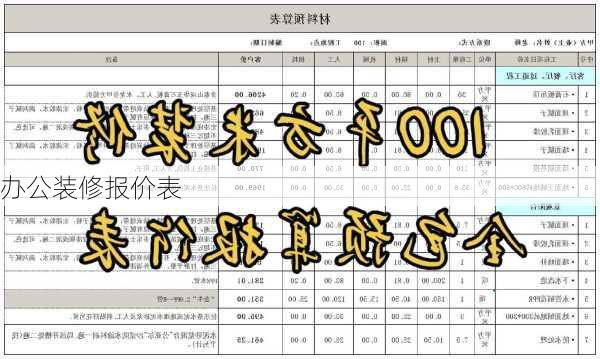 办公装修报价表-第3张图片-铁甲装修网