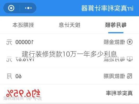 建行装修贷款10万一年多少利息-第3张图片-铁甲装修网