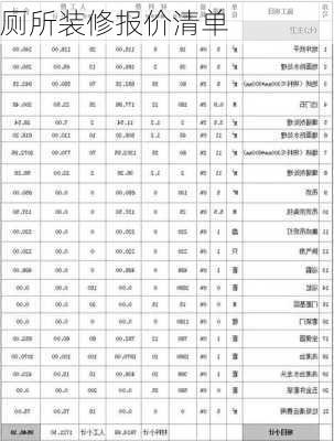 厕所装修报价清单-第2张图片-铁甲装修网