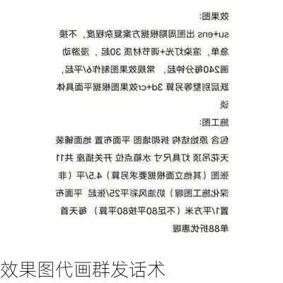 效果图代画群发话术-第1张图片-铁甲装修网