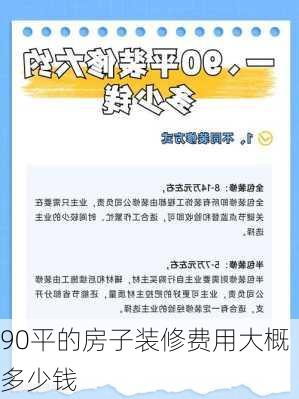 90平的房子装修费用大概多少钱-第2张图片-铁甲装修网