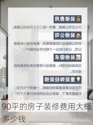 90平的房子装修费用大概多少钱-第3张图片-铁甲装修网