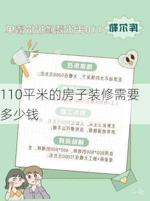 110平米的房子装修需要多少钱-第3张图片-铁甲装修网