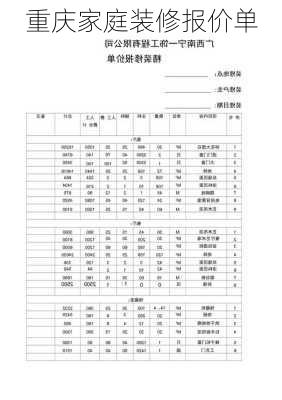 重庆家庭装修报价单-第3张图片-铁甲装修网