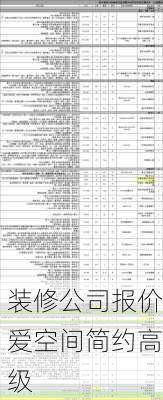 装修公司报价爱空间简约高级-第3张图片-铁甲装修网