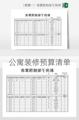 公寓装修预算清单-第3张图片-铁甲装修网